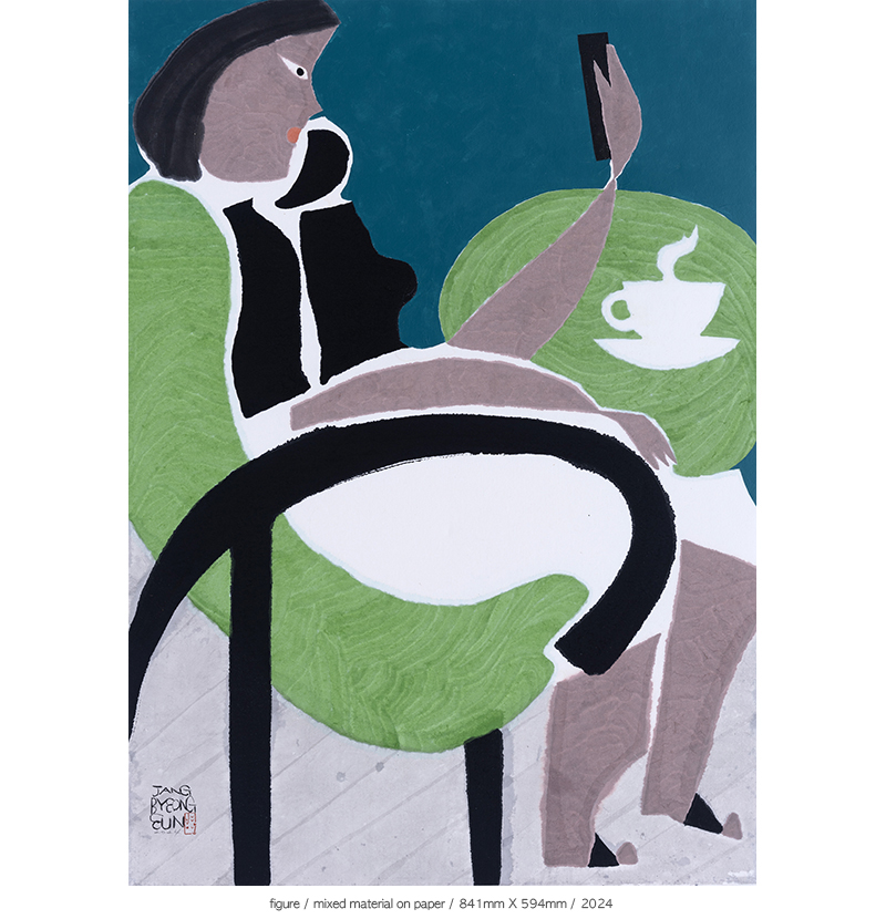 Jang Byeong Eun · Eastbrush · 张炳彥 · figure · mixed_material_on_paper · 841mm_x_594mm · 2024